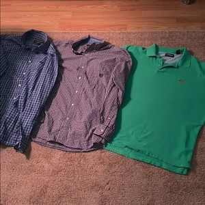 Chaps shirts 2 long sleeve and one short sleeve